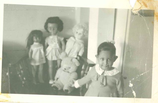 Paula Austin as a child in Guyana