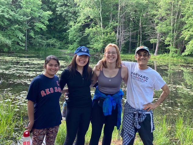Professor Snyder with students