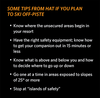 Some tips from HAT if you plan to ski off-piste