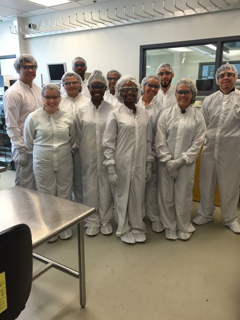 Education - whole group REU in cleanroom 2