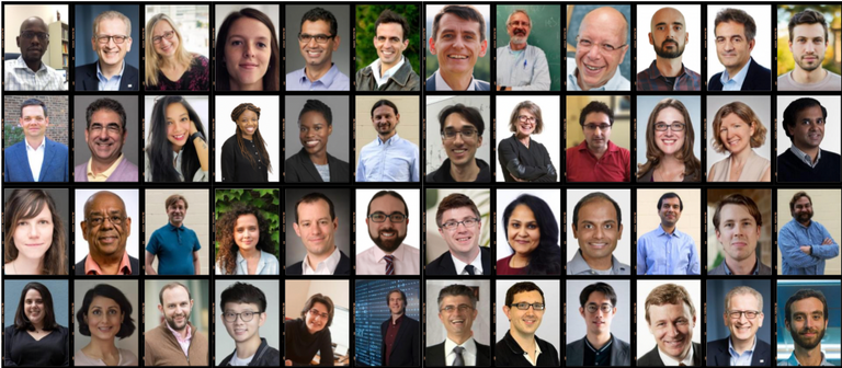 Photo collage of Faculty member headshots from the Boston University Faculty of Computing & Data Sciences
