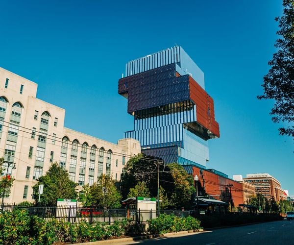 Photo of the Boston University Center for Computing & Data Sciences Building from Commonwealth Avenue