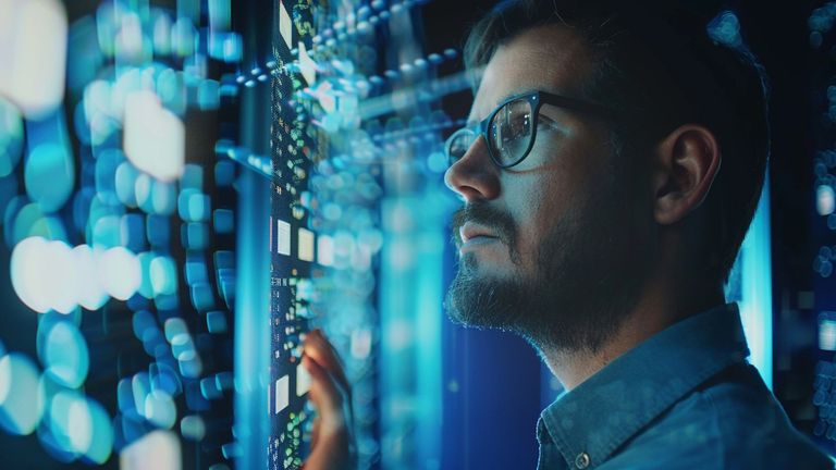 an image of a male data scientist