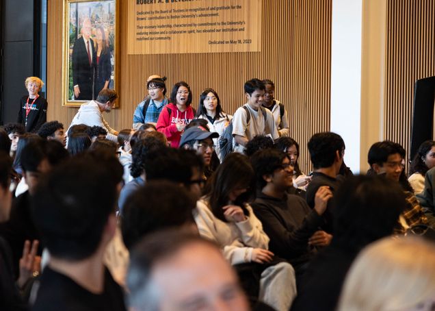 Students collaborating at the DS + X Hackathon 2025