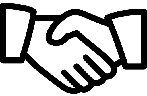 Icon graphic of shaking hands