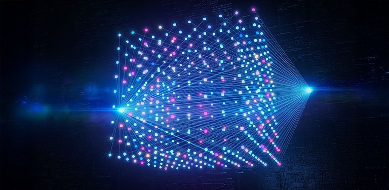 Graphic of cube of data points