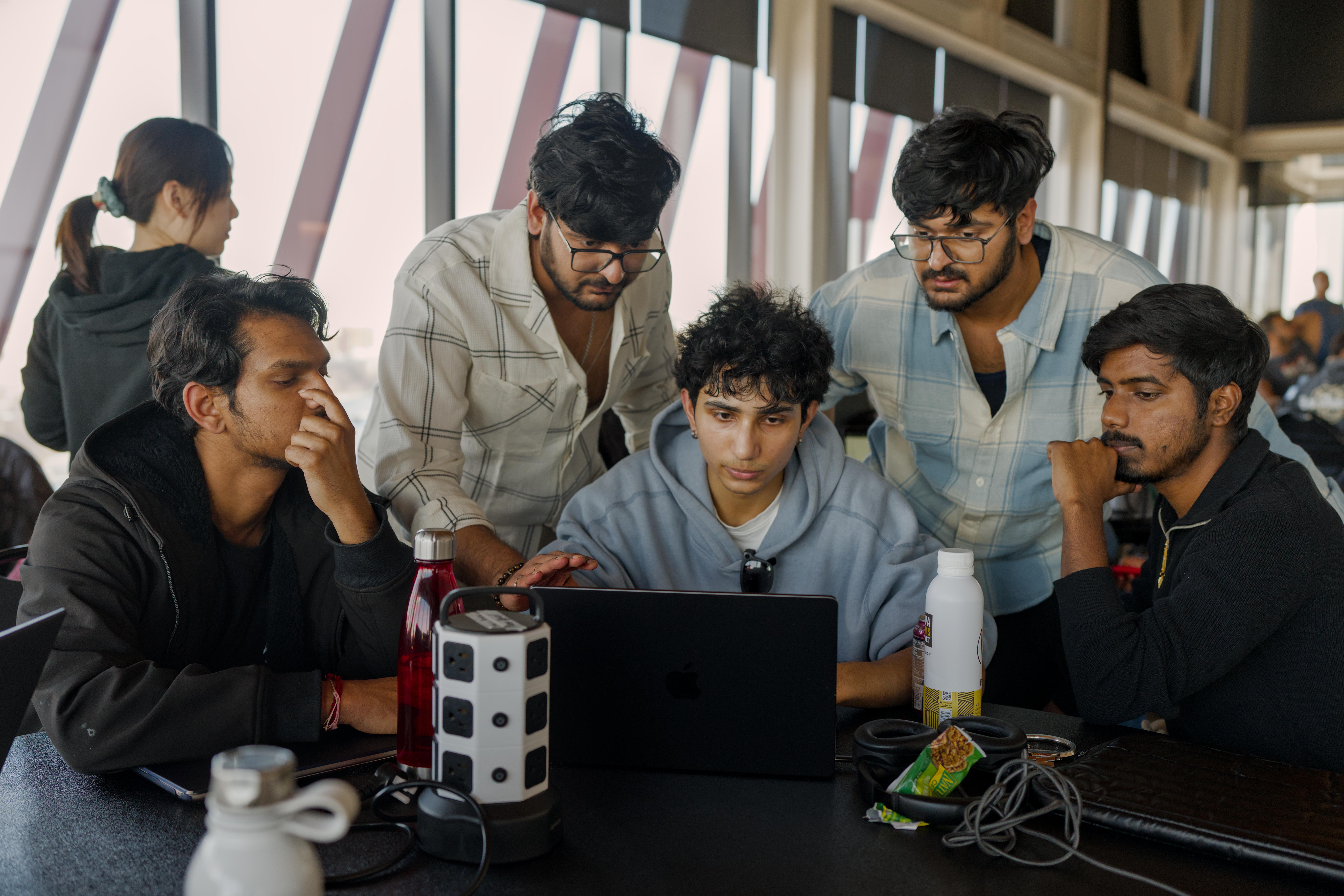 Photo of students at MedAI 20266 Hackathon event