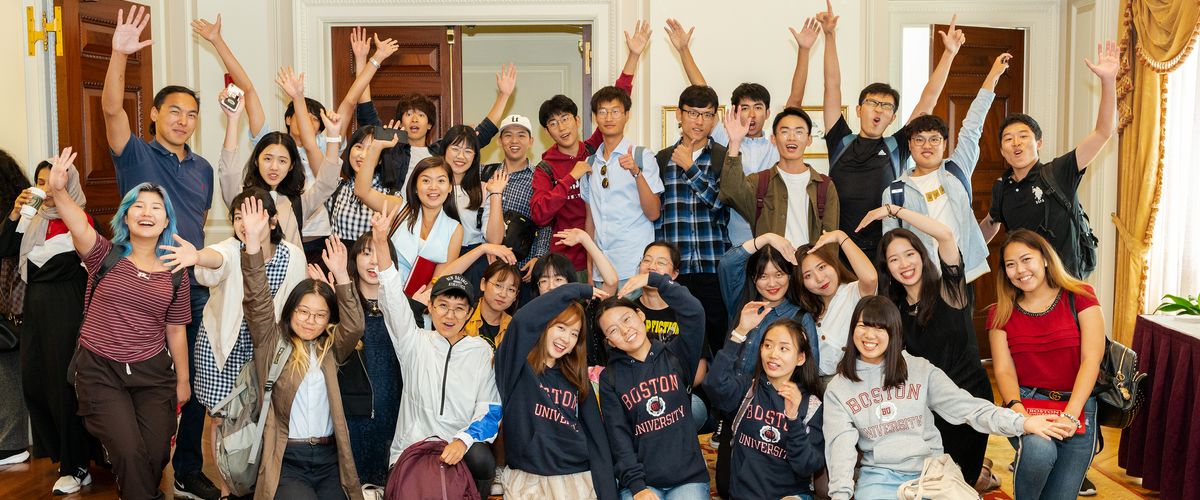 Large group shot of CELOP students