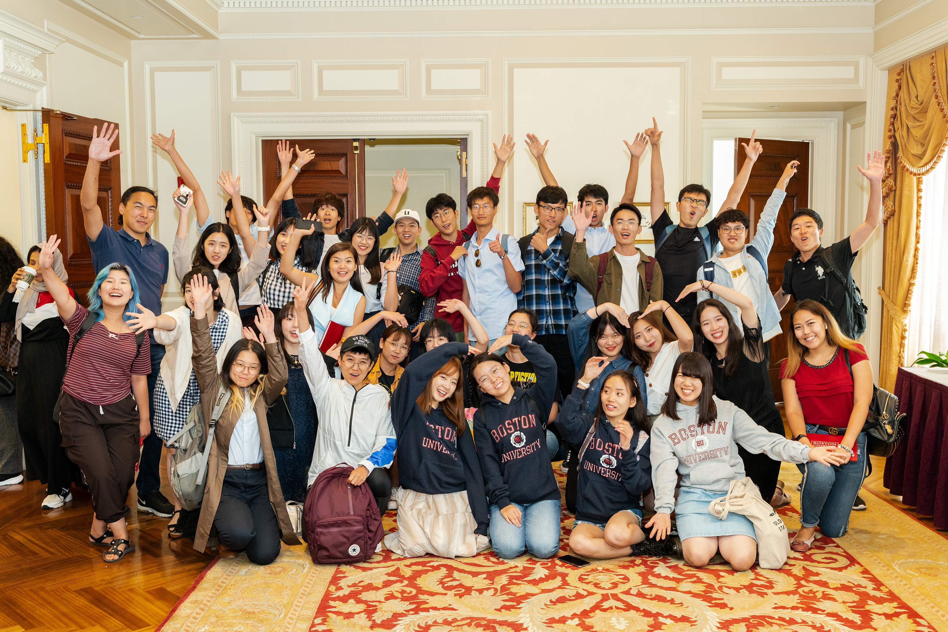 Large group shot of CELOP students