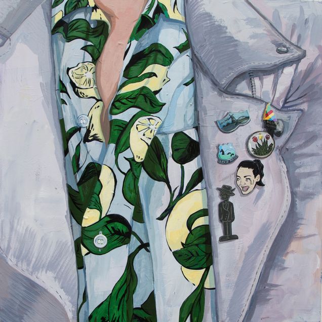 Elonna, Gouache on panel, 12"x12", 2017 by Rebecca Ness (CFA'15)