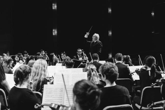 10/13/17 - Boston, Massachusetts The Boston University Symphony Orchestra performs with Bramwell Tovey conducting in the Tsai Performance Center on September 27, 2017. Photo by Natasha Moustache for Boston University Photography