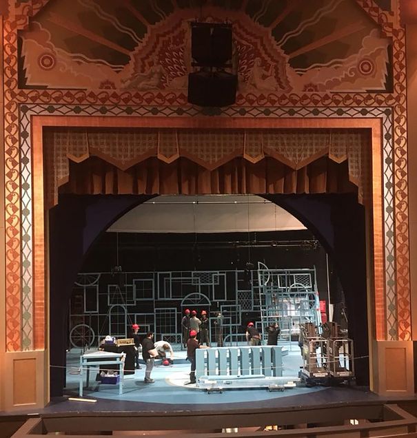 Albert Herring setup at the Paramount