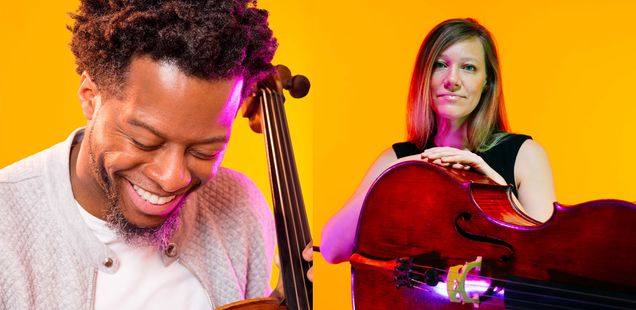 Cellists Kendall Ramseur and Laura Metcalf