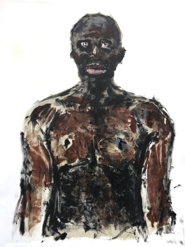 Painting titled Body Stare 2 by Boston University College of Fine Arts alum, Charles Suggs