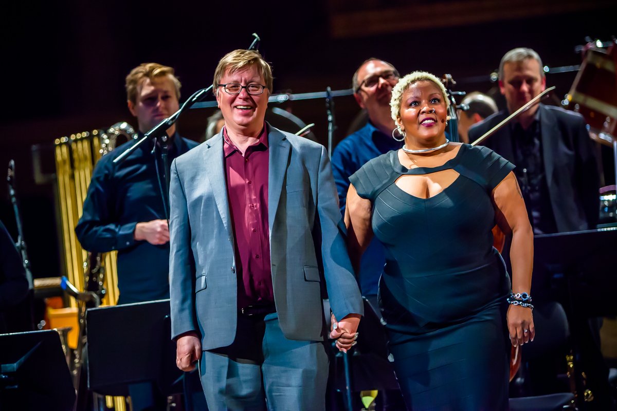 Georg Friedrich Haas [left] and Mollena Lee Williams-Haas [right] after a HYENA concert.