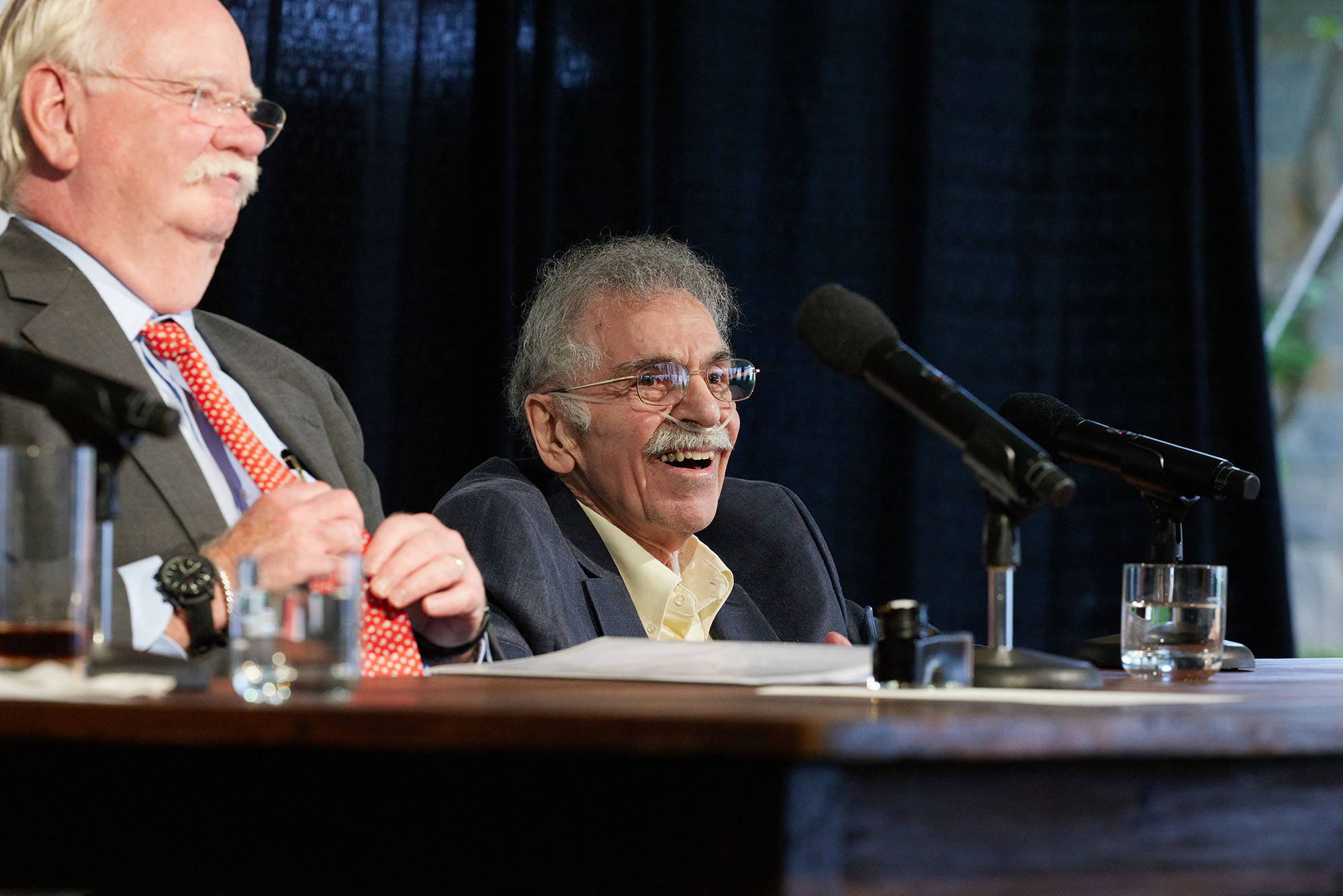 Edward Avedisian, here in August 2022 with BU President Robert A. Brown