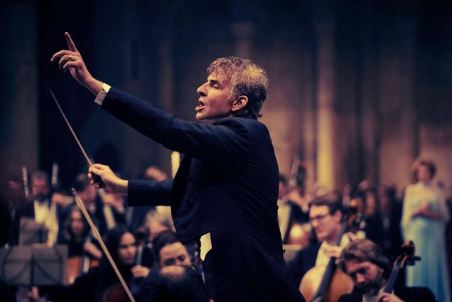 A still from the Oscar-nominated film, Maestro. Actor Bradley Cooper is seen portraying conductor Leonard Berstein.