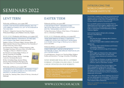CCCW Lent and Easter Flyer 2022