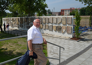 David Wluka at memorial wall