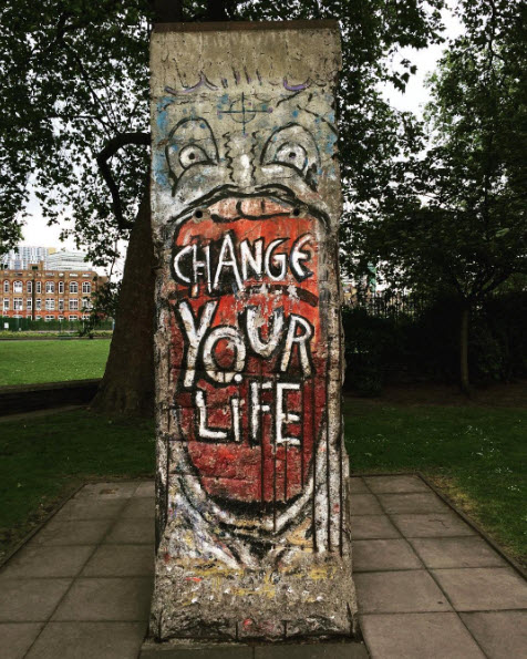 A piece of the Berlin Wall at the Imperial War Museum. Photo by Madeline Foley.