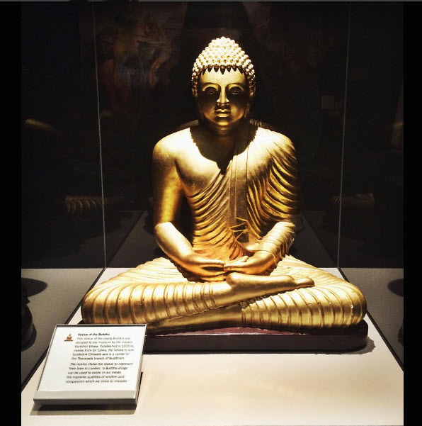 A statue of Buddha at the Museum of London. Photo by Madeline Foley.