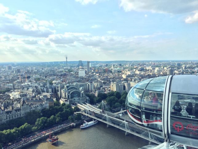 The view from the London eye. Photo by Aqsa Momin.