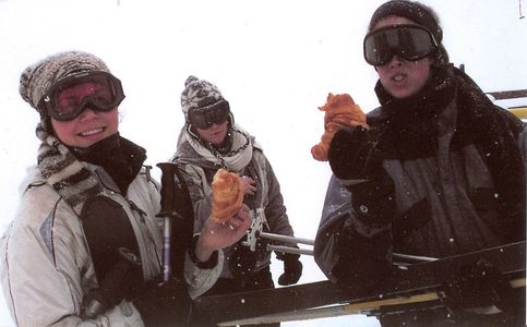 The french experience: Re-energizing with croissants during Colleen's ski trip The french experience: Re-energizing with croissants during Colleen's ski trip