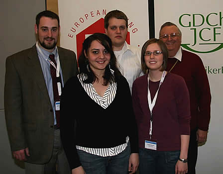 (R to L) Patrick Cappillino, Gulbrank Anarat, Adam Schell, Lynell Skewis, Professor Mort Hoffman