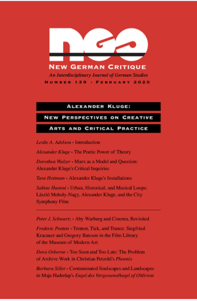 Aby Warburg and Cinema Journal Cover