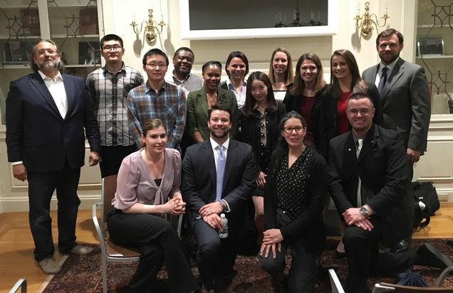 Professor Rami el Samahy (left) led these students of the BU City Planning and Urban Affairs program in the Boston Urban Symposium capstone course