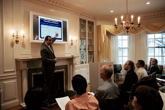 Dr. Ramon Sanchez, Director of Sustainable Technologies & Health at the Harvard Center for Health and Global Environment, presenting his lecture and workshop on “Climate Change Preparedness Vulnerability Assessment and Risk in the Built Environment” at the #BUCPUA Spring 2017 Symposium.