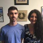 Lecturer Kelly Polychroniou and Josh Allbright