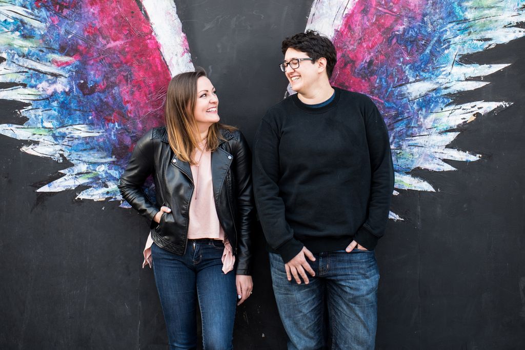 The hosts of That's Why We Drink, Christine Schiefer (’15) and Em Schulz (’15).