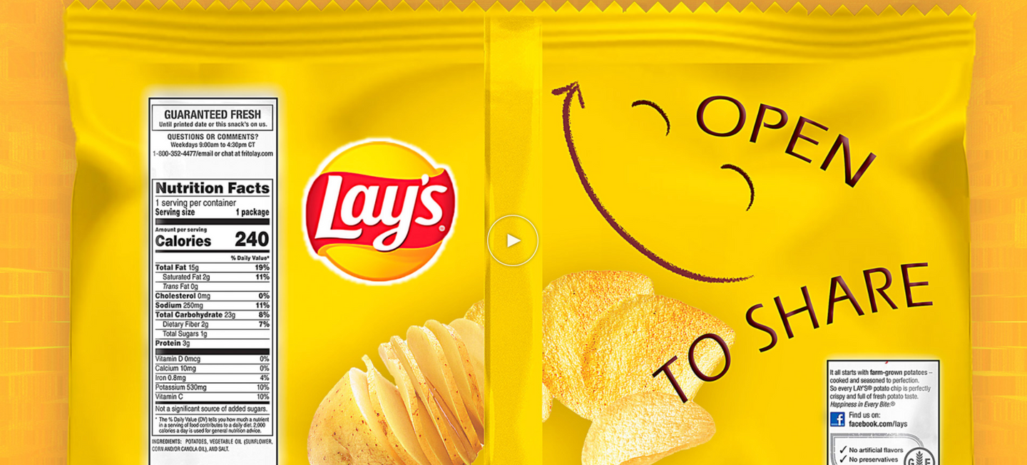 Poster advertisement for Lay's potato chips.