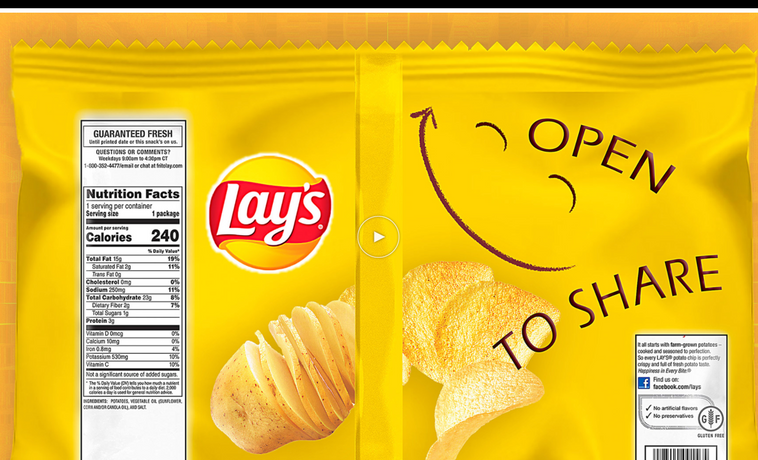 Poster advertisement for Lay's potato chips.