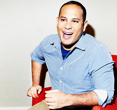 Sopan Deb laughing.