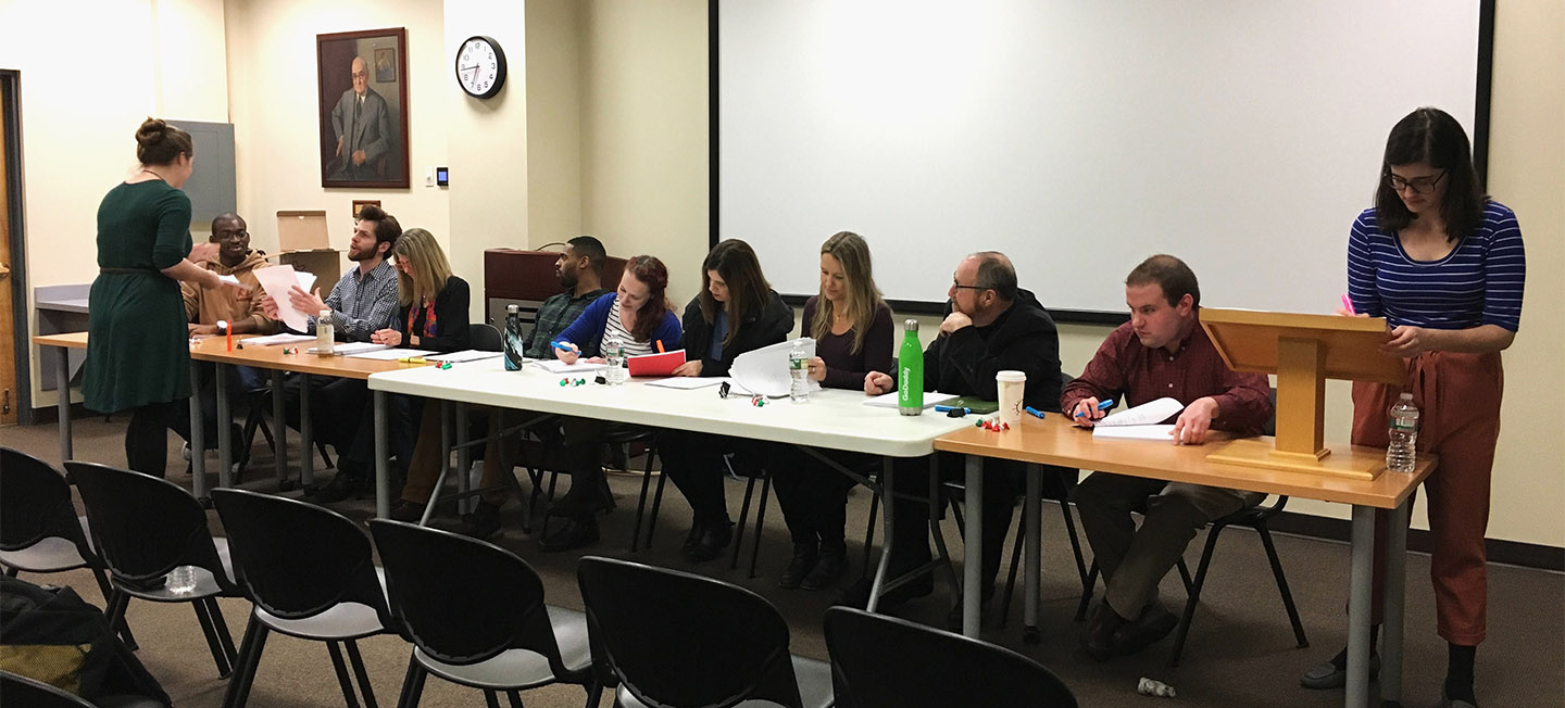 MFA Screenwriting session.