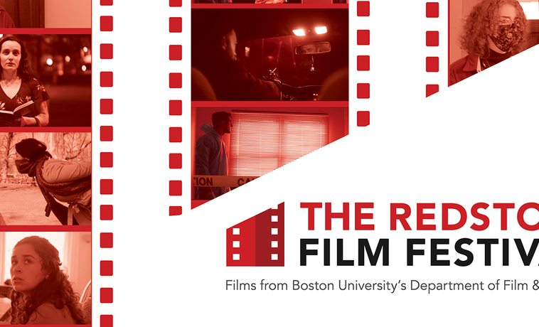 Redstone Film Festival logo with still footage from finalist films.