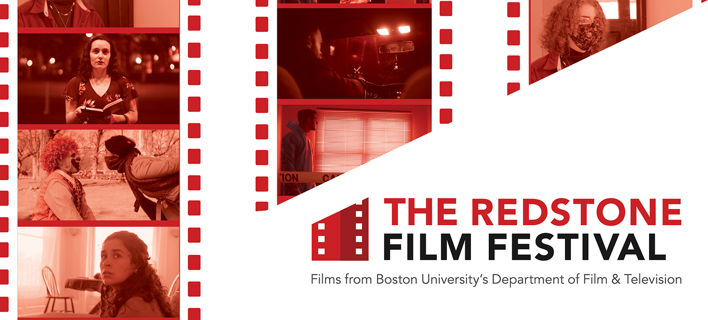 Redstone Film Festival logo with still footage from finalist films.