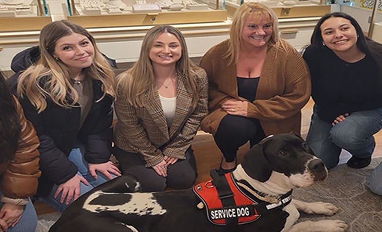 BU students held a fundraiser for the Service Dog Project at Kendra Scott.