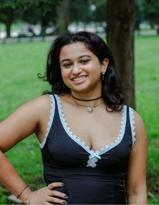 Sahiti Pawar smiling outdoor portrait.