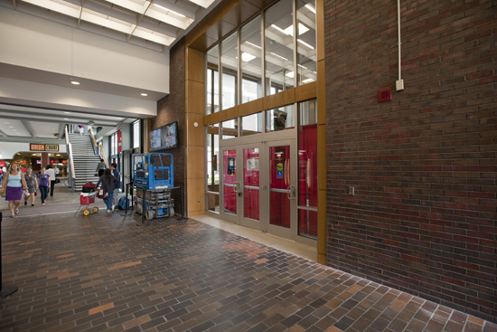 CONSTRUCT Patrons will soon enter Mugar Memorial Library through the GSU Link.