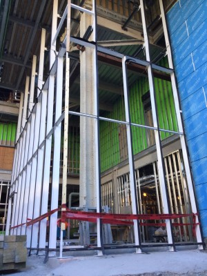 1st Floor TGP Curtain Wall Framing Northeast Corner