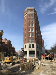 Myles Standish Hall - Construction Activity - 4/7/18 to 4/13/18