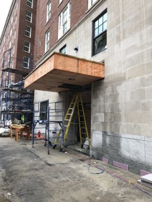 Myles Standish Hall - Construction Activity - For 4/28/18 to 5/4/18