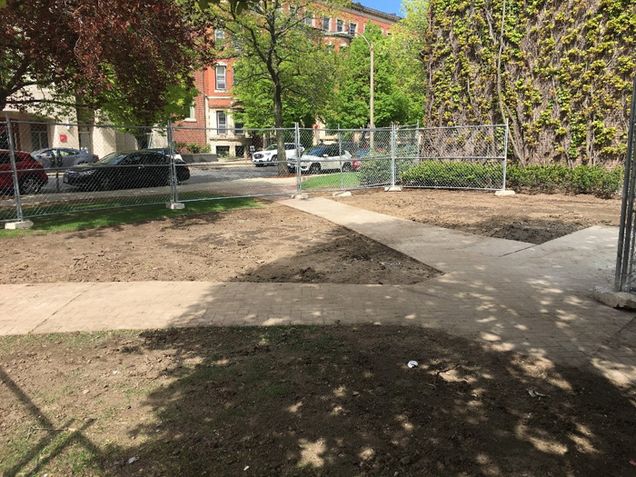 Grading restoration underway at Granby Park
