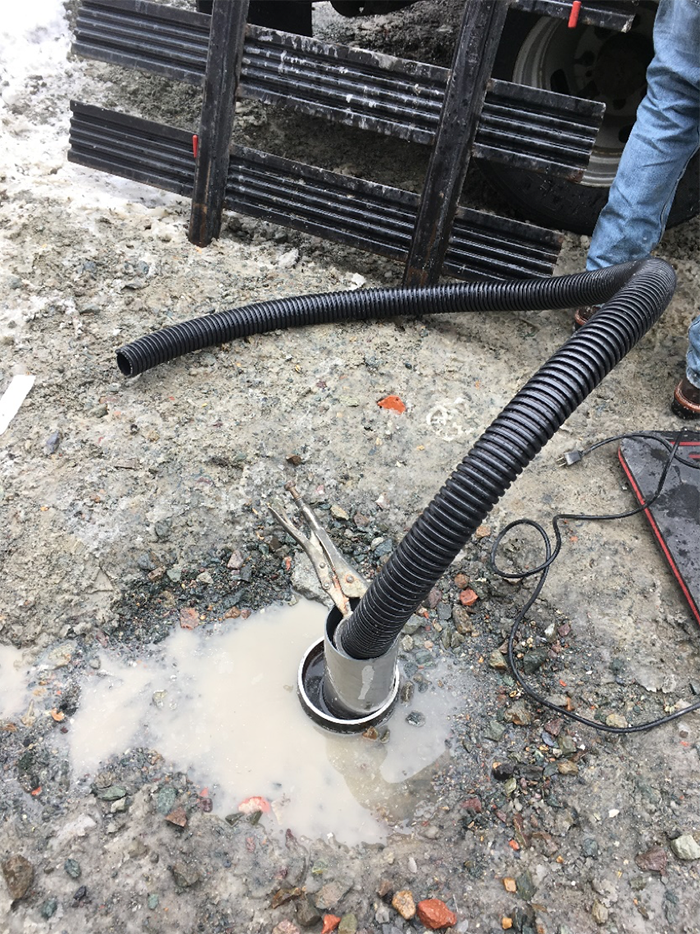 High Performance Geothermal Exchange outer piping installation