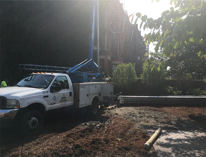 High Performance Geothermal Exchange outer piping installation