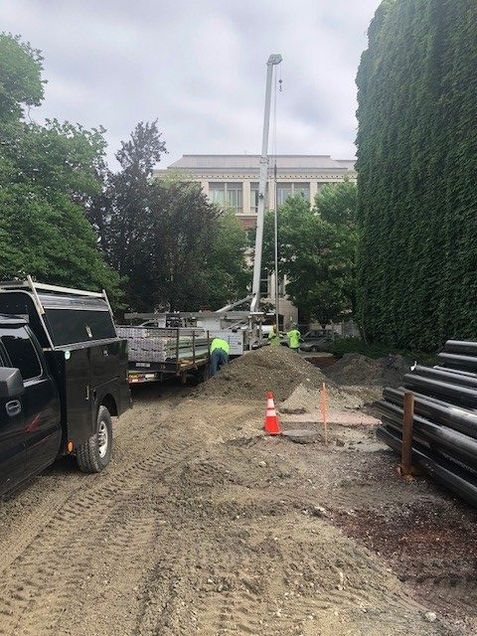 High Performance Geothermal Exchange Piping install at GT-27