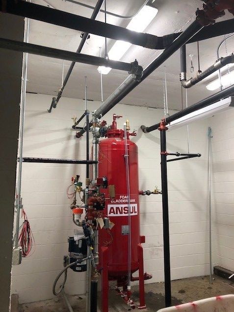 Generator Foam Suppression System Installed